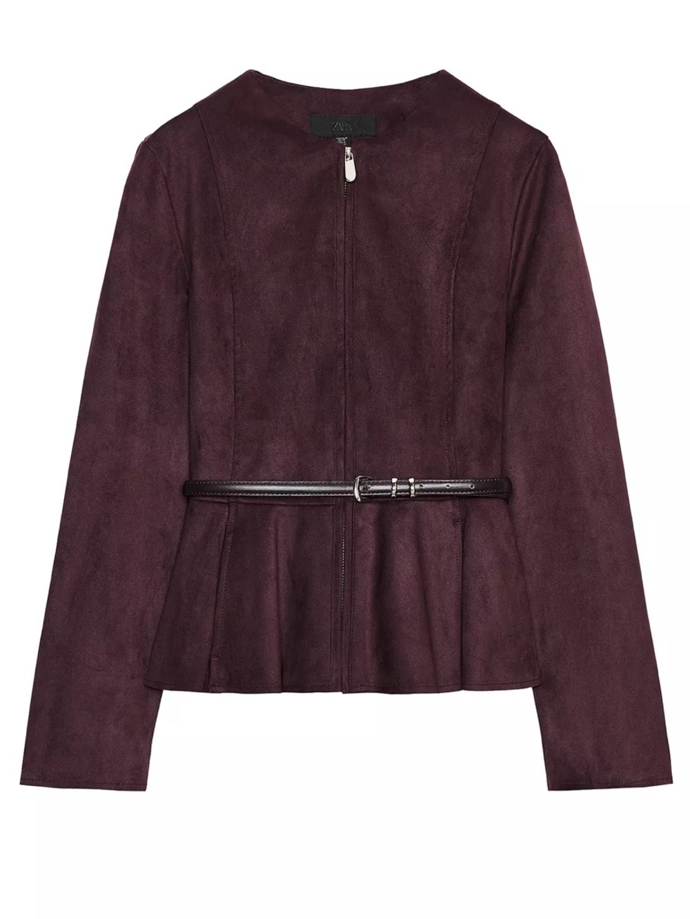 Zara faux suede peplum jacket NWT! Size Small